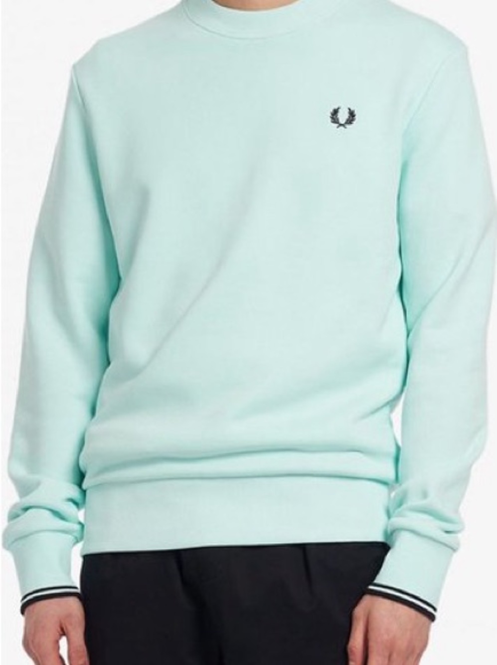 Fred Perry Pale Mint Crewneck Sweatshirt